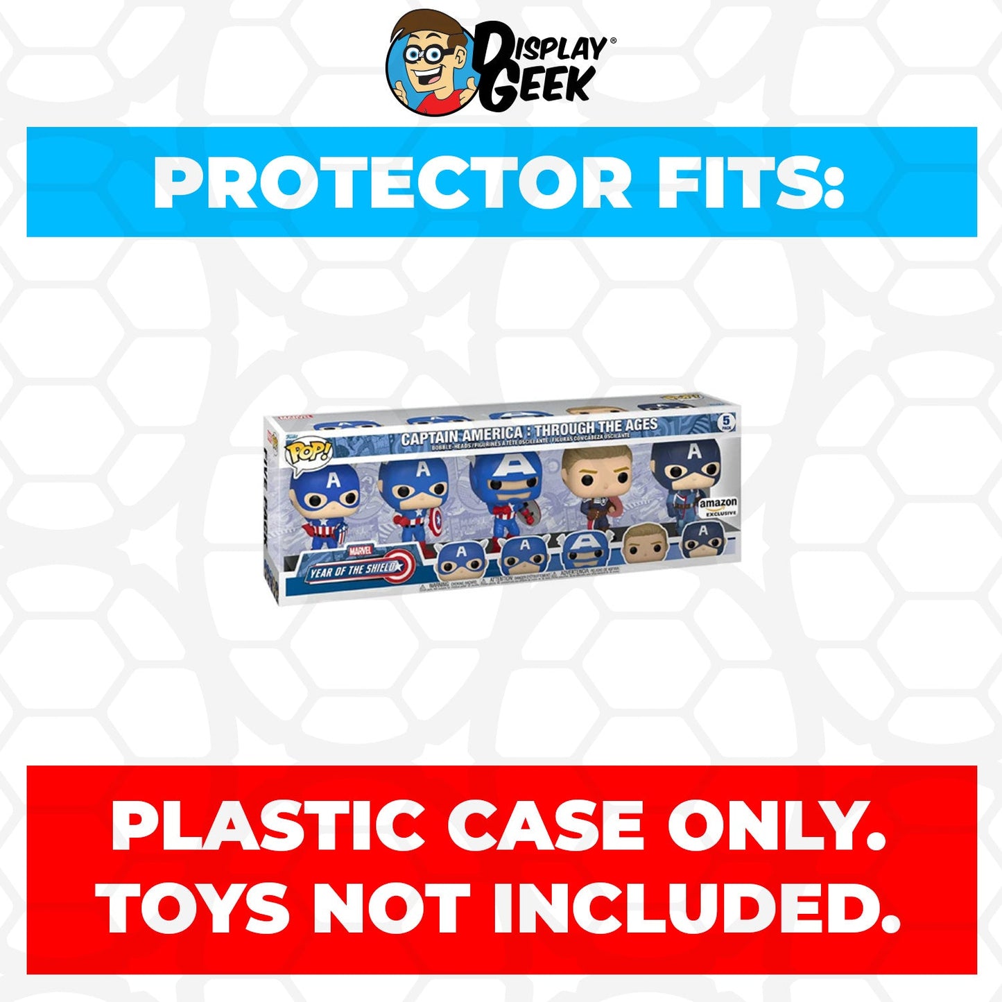 Pop Protector for 5 Pack Captain America Through the Ages Funko Pop