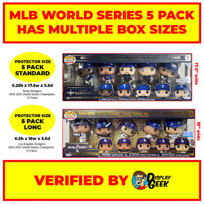 Pop Protector for Funko Pop 5 Pack Los Angeles Dodgers 2024 World Series Champions Box