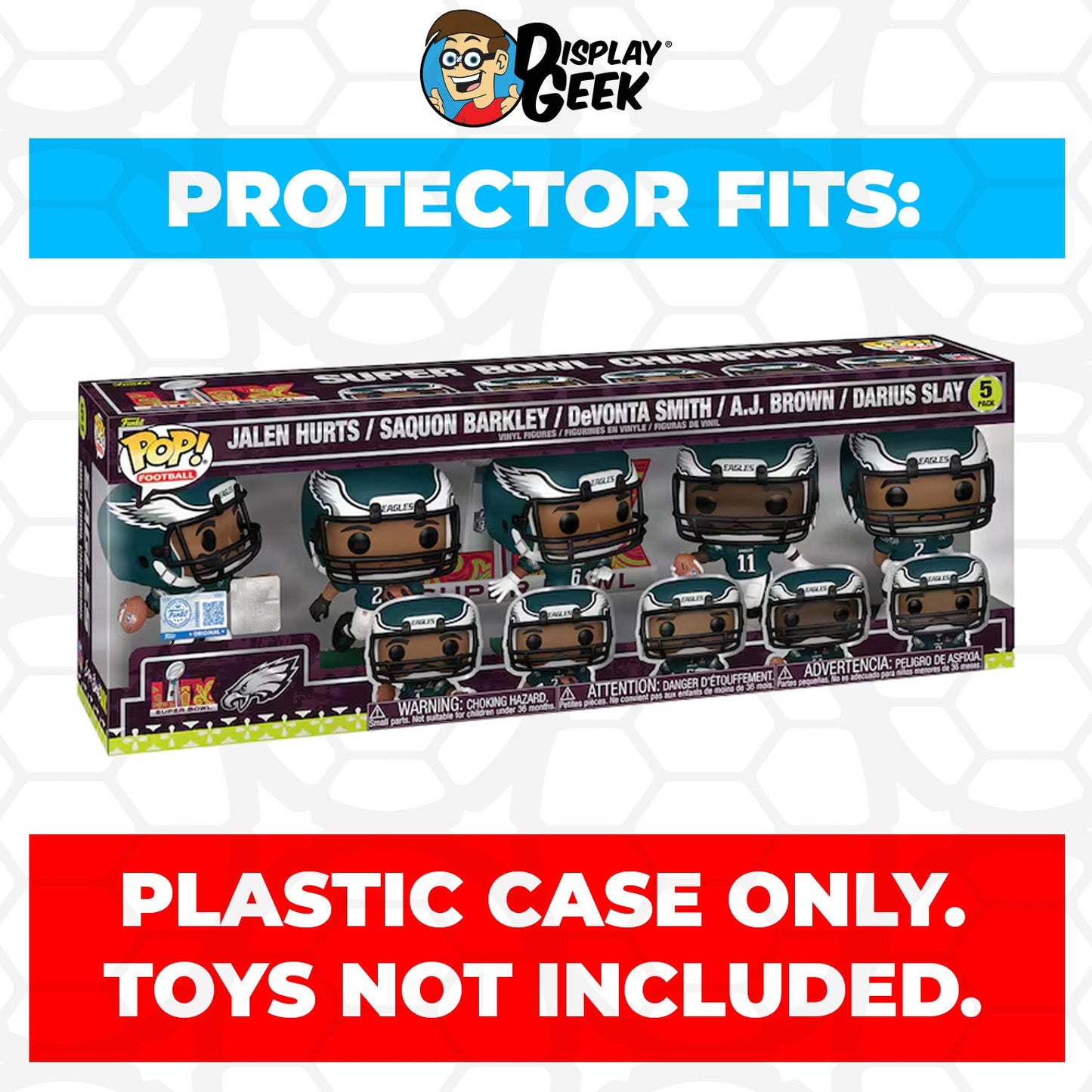 Pop Protector for 5 Pack Philadelphia Eagles 2025 NFL Champions Funko Pop