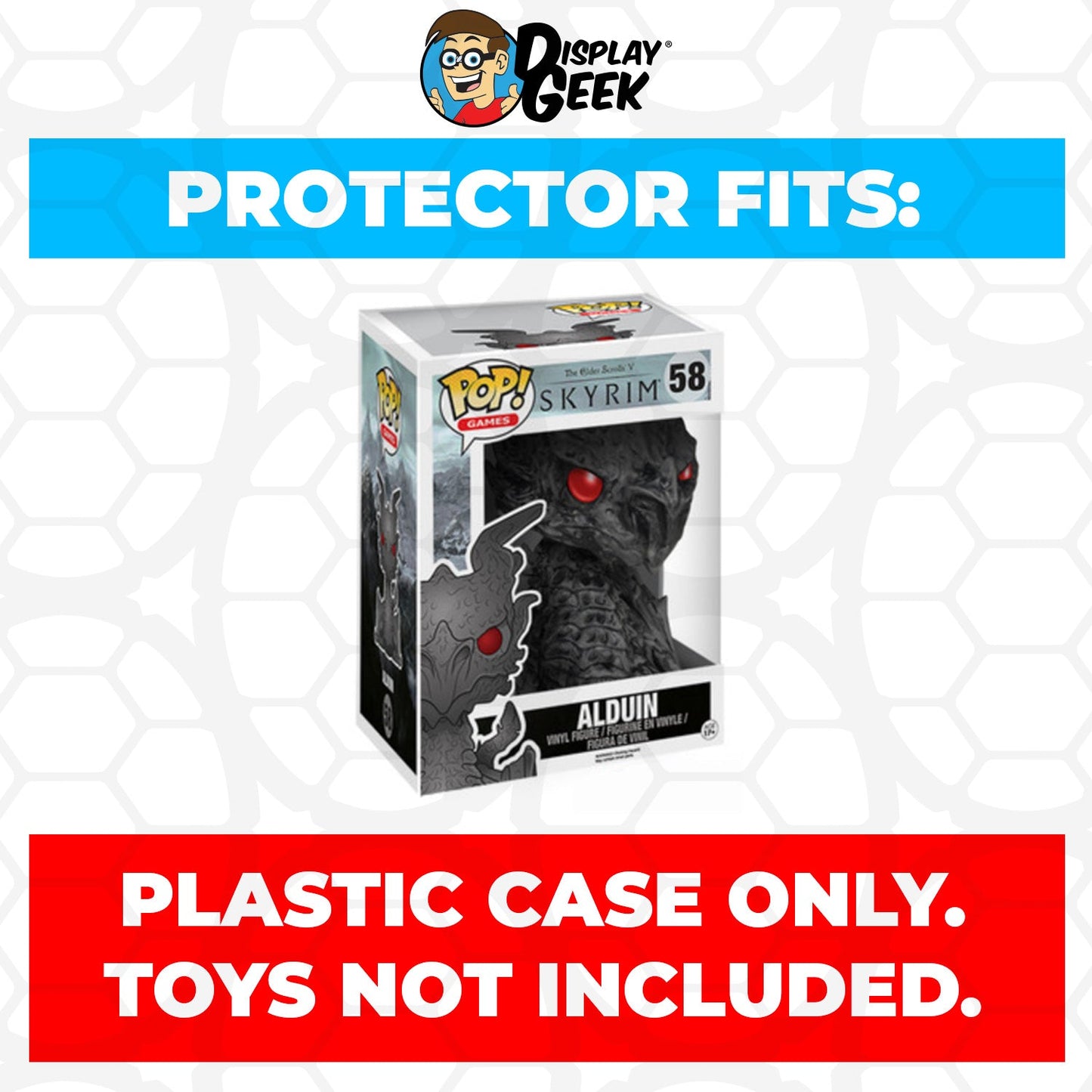 Pop Protector for 6 inch Alduin #58 Super Funko Pop