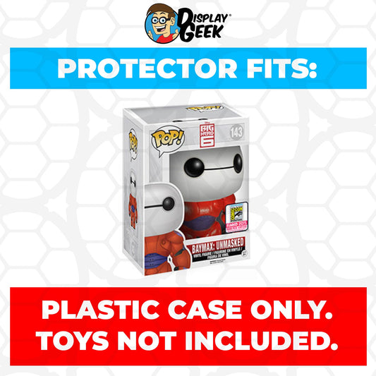 Pop Protector for 6 inch Baymax Unmasked SDCC #143 Super Funko Pop