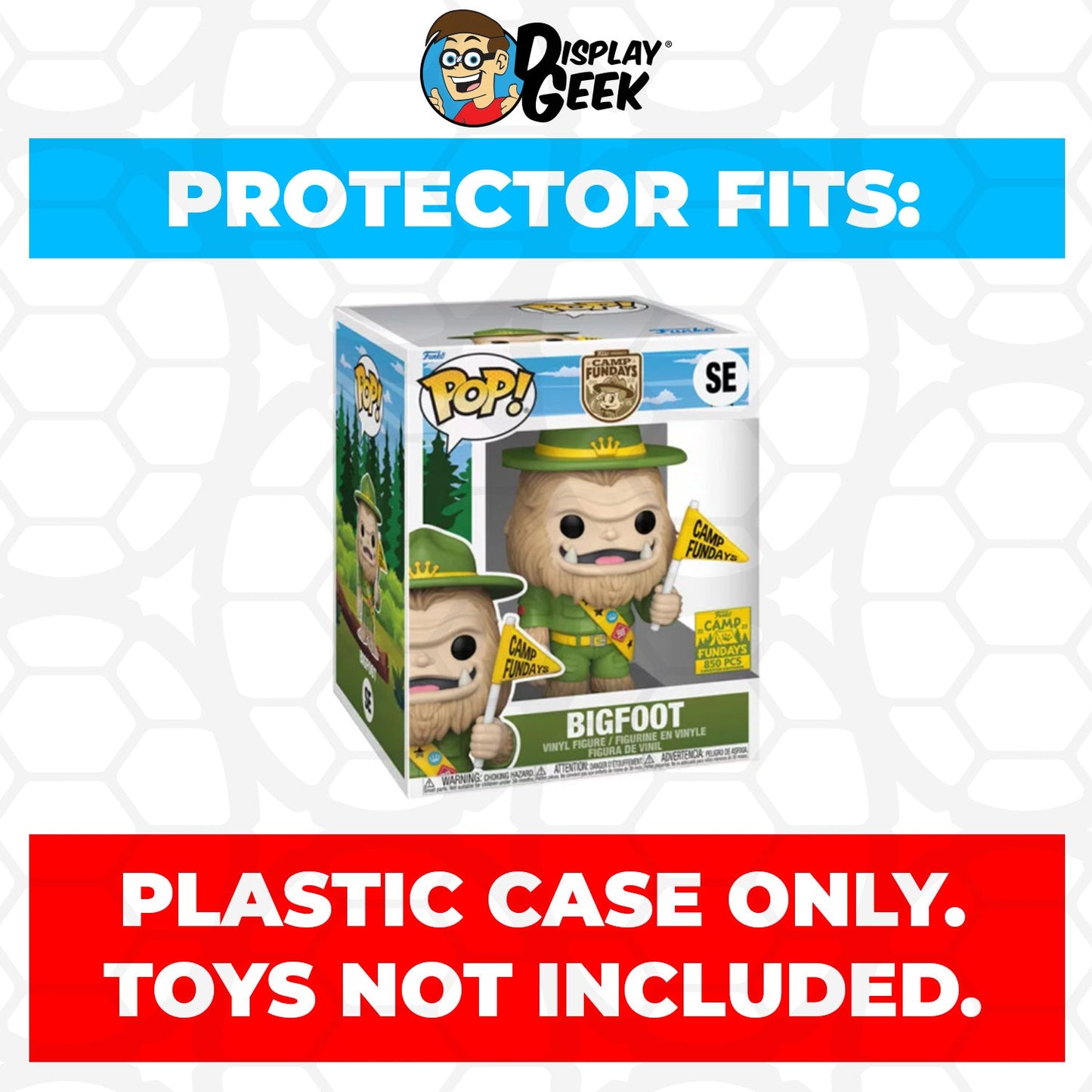 Pop Protector for 6 inch Bigfoot Yellow Flag Light Brown SE Super Funko Pop