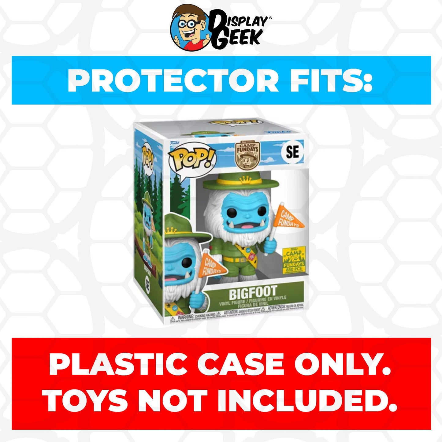 Pop Protector for 6 inch Bigfoot Red Flag Dark Brown SE Super Funko Pop