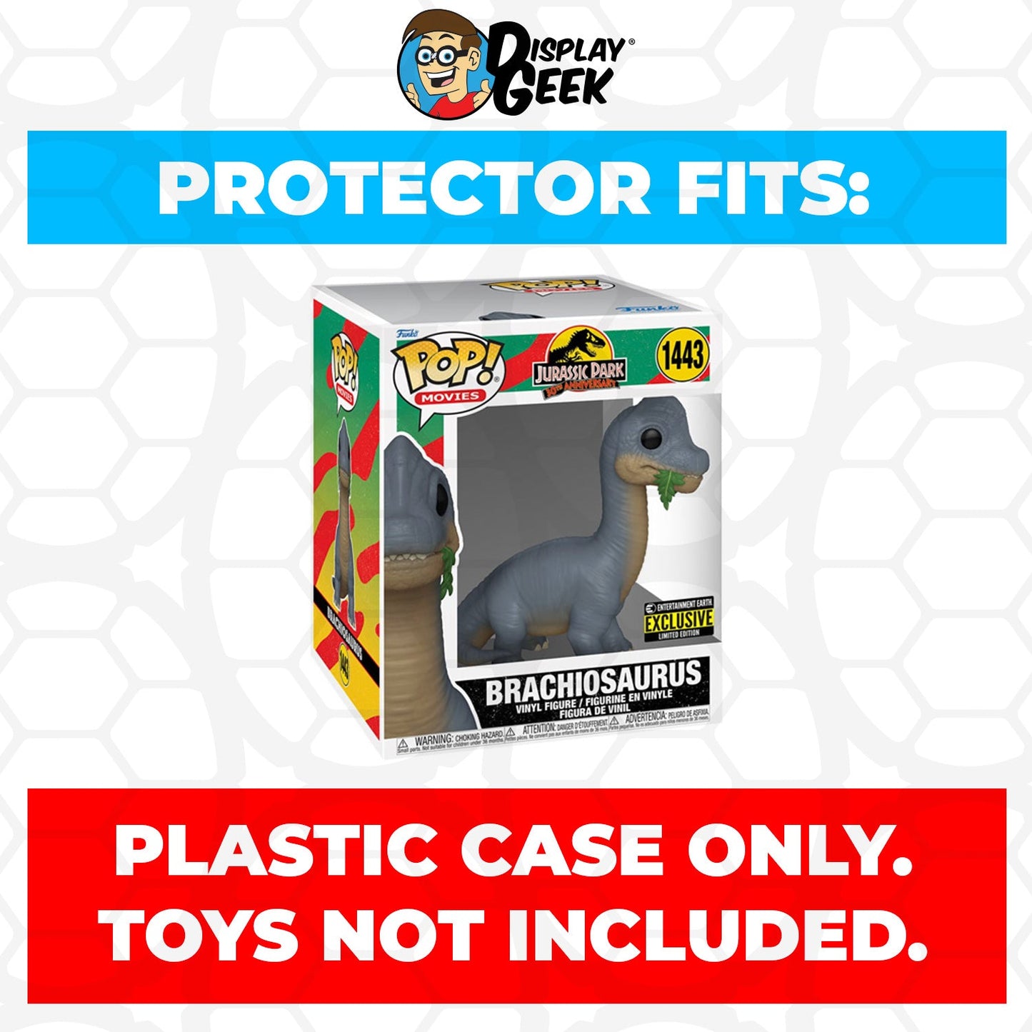 Pop Protector for 6 inch Jurassic Park Brachiosaurus #1443 EE Super Funko Pop