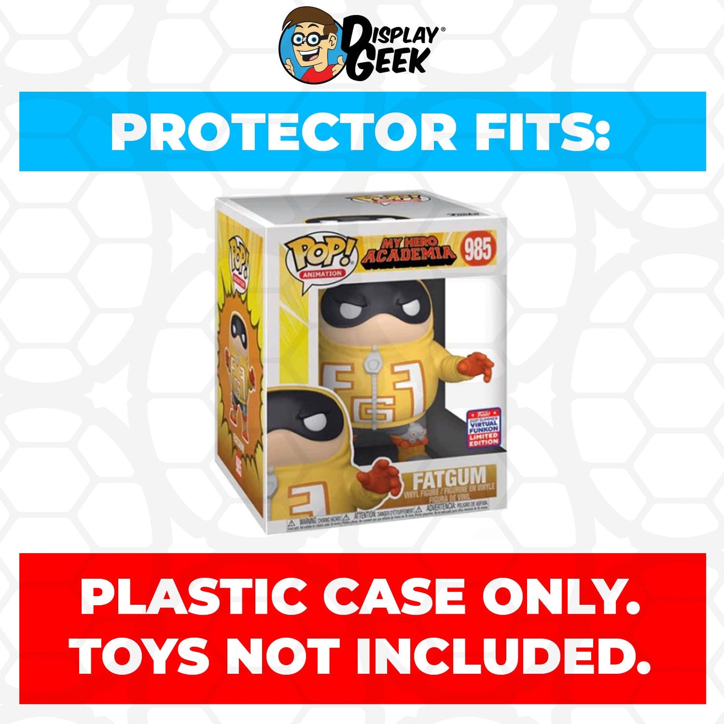 Pop Protector for 6 inch Fatgum HLB Baseball #1332 Super Size Funko Pop