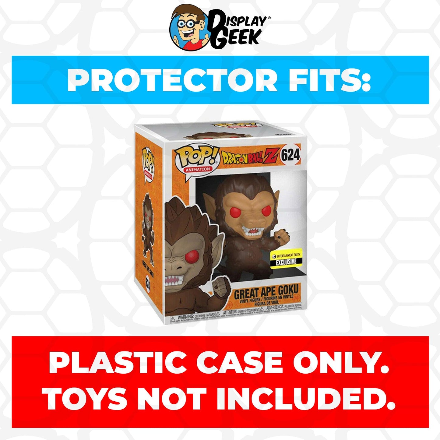 Pop Protector for 6 inch Great Ape Vegeta NYCC #434 Super Funko Pop