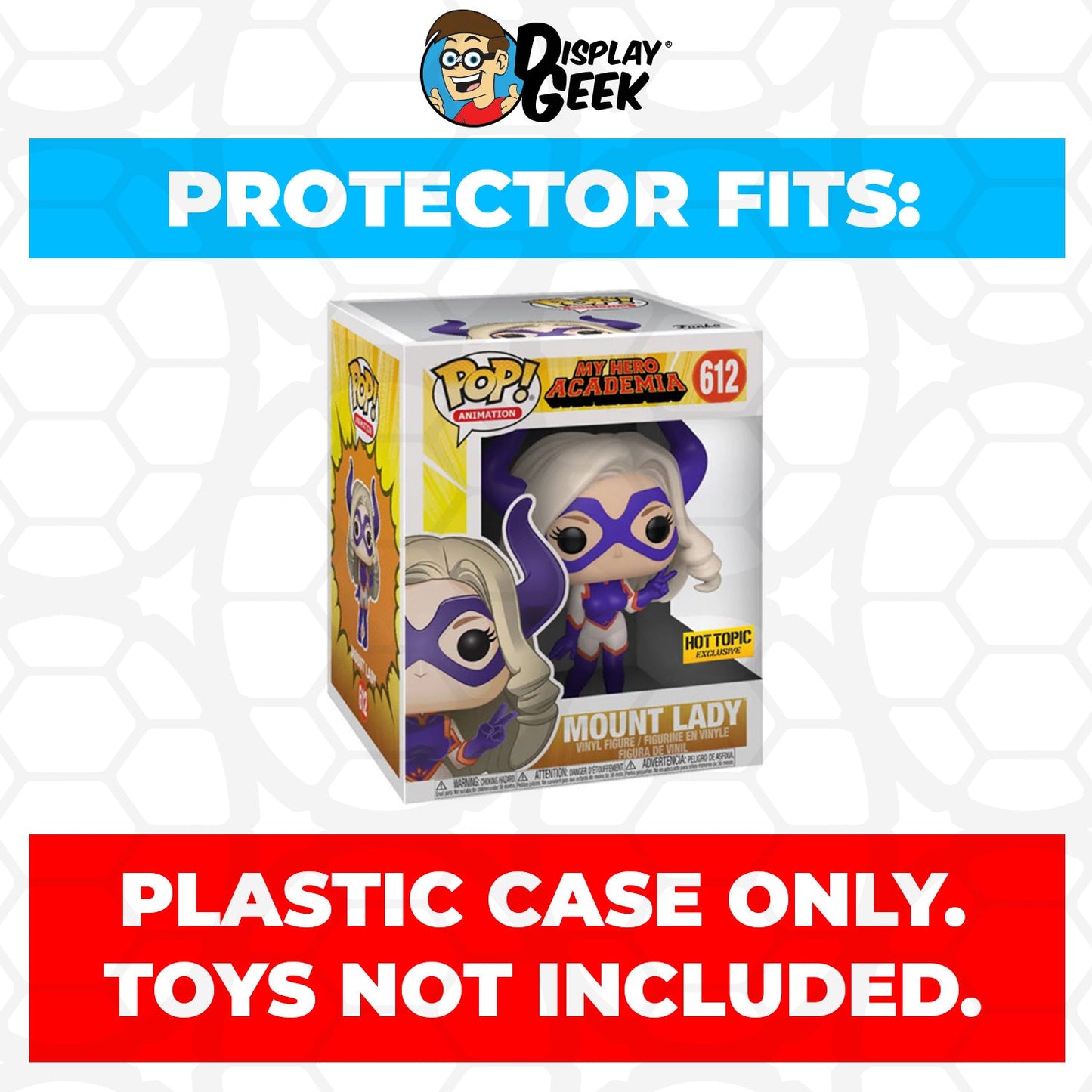Pop Protector for 6 inch Mount Lady #612 Super Size Funko Pop