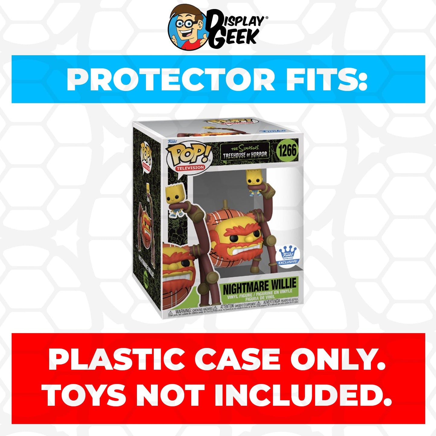 Pop Protector for 6 inch Nightmare Willie #1266 Super Size Funko Pop