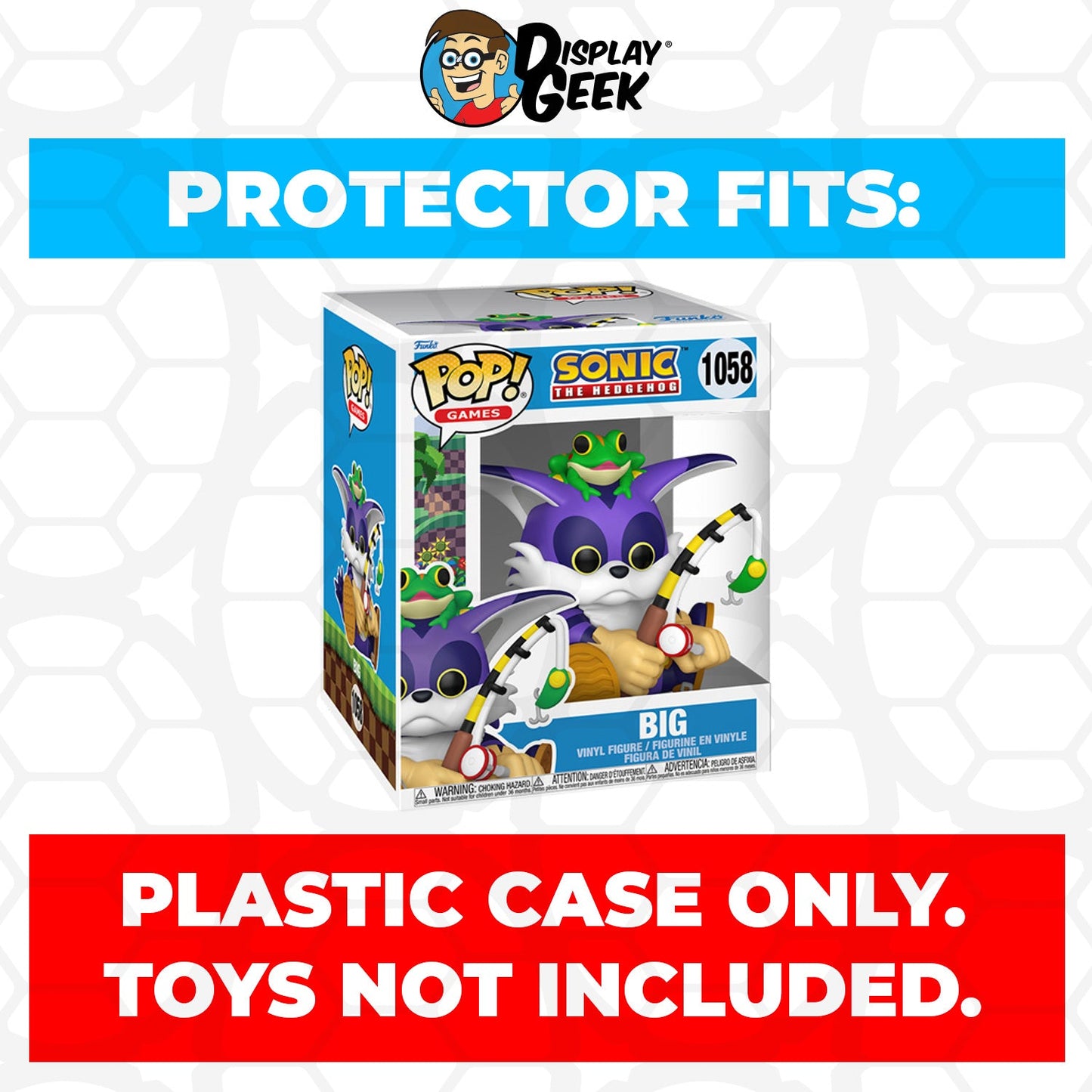 Pop Protector for 6 inch Big the Cat with Froggy #1058 Super Size Funko Pop