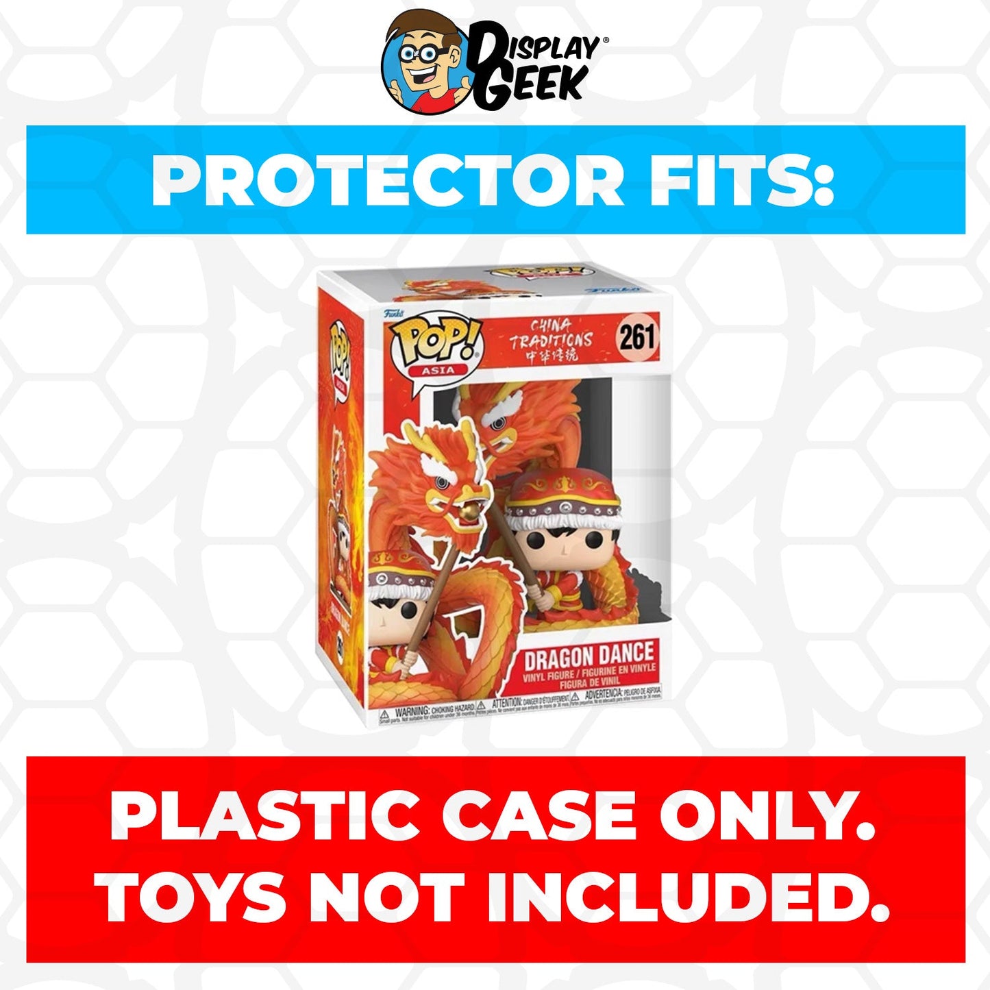 Pop Protector for 6 inch Dragon Dance #261 Super Size Funko Pop