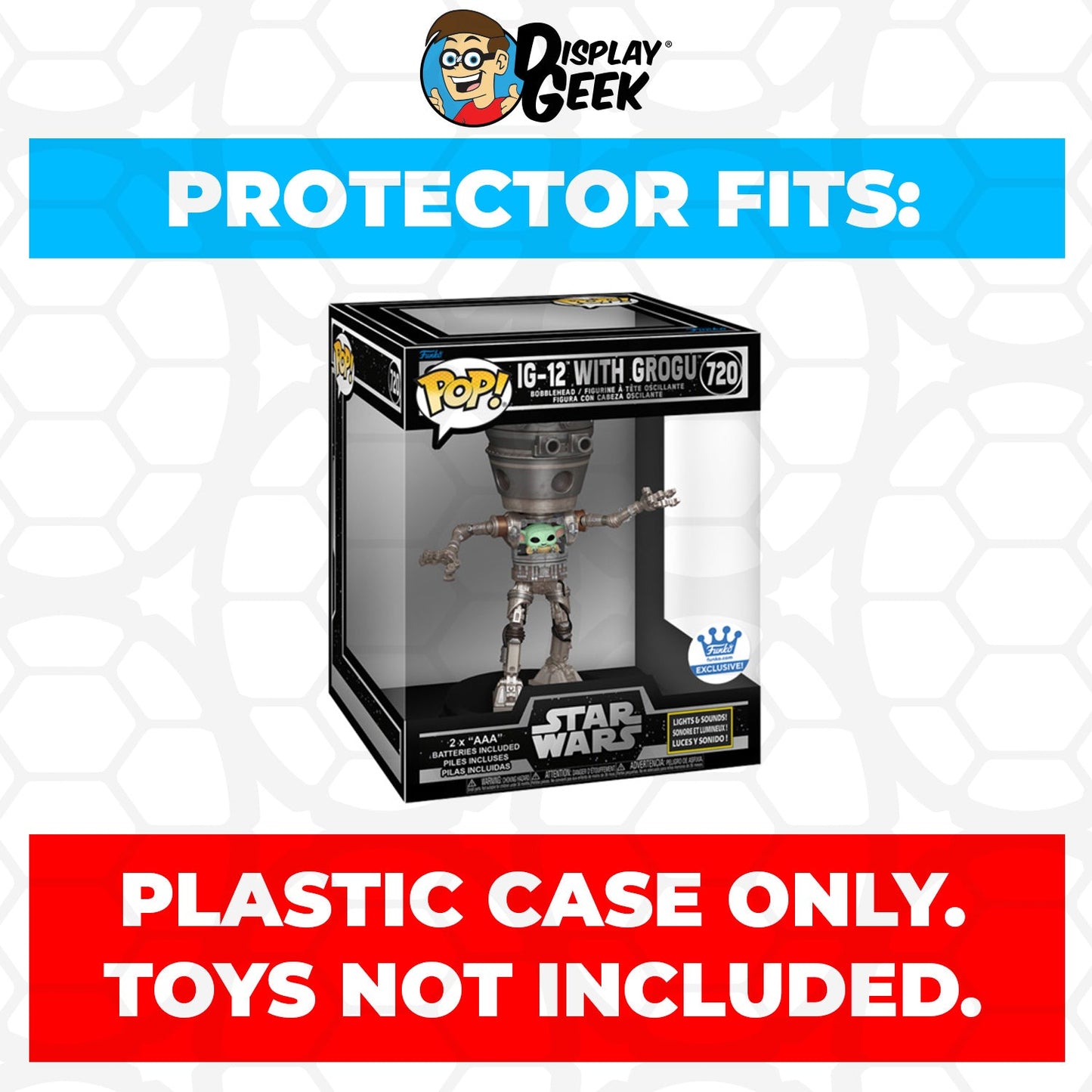 Pop Protector for 6 inch IG-12 with Grogu #720 Super Funko Pop