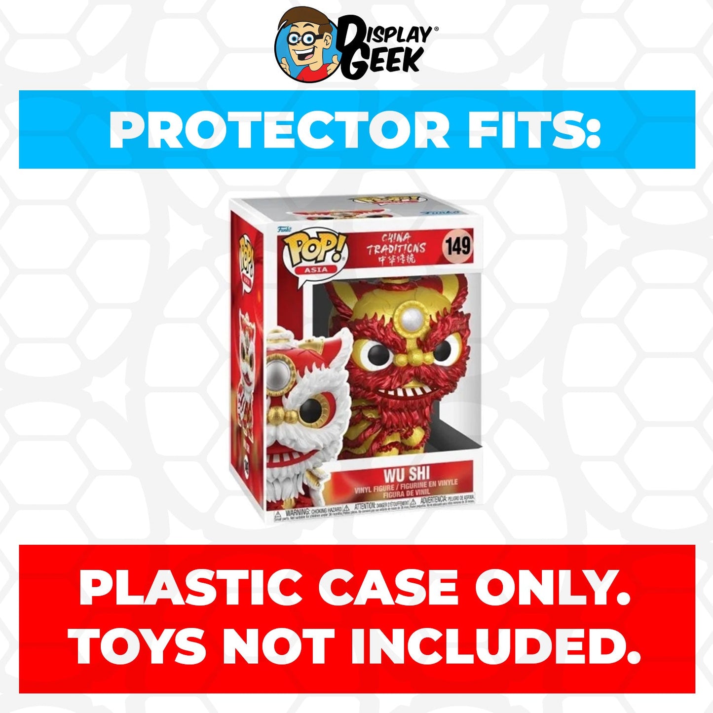 Pop Protector for 6 inch Wu Shi Yellow & Gold SDCC #149 Super Size Funko Pop