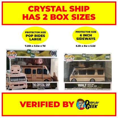 Pop Protector for Funko Pop Rides Walt with the Crystal Ship #310 Box