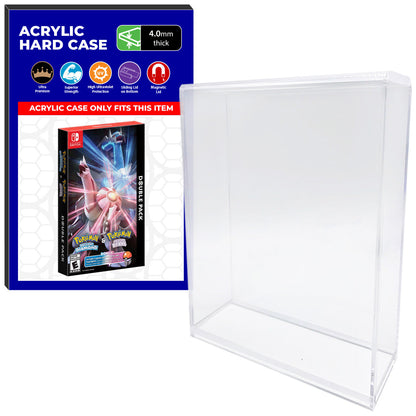 Acrylic Case for Nintendo Switch Pokemon Scarlet & Pokemon Violet Double Pack SE Video Game Boxes, 4mm thick, UV Resistant & Magnetic Slide Bottom