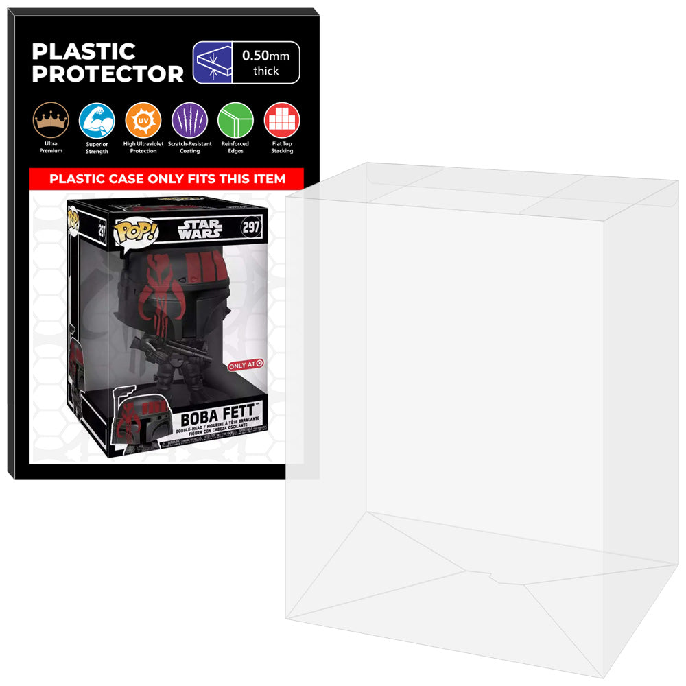 Pop Protector for 10 inch Boba Fett Futura Black #297 Jumbo Funko Pop