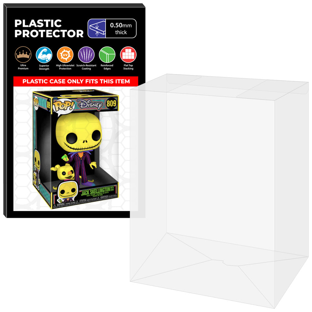 Pop Protector for 10 inch Jack Skellington with Zero Blacklight #809 Funko Pop