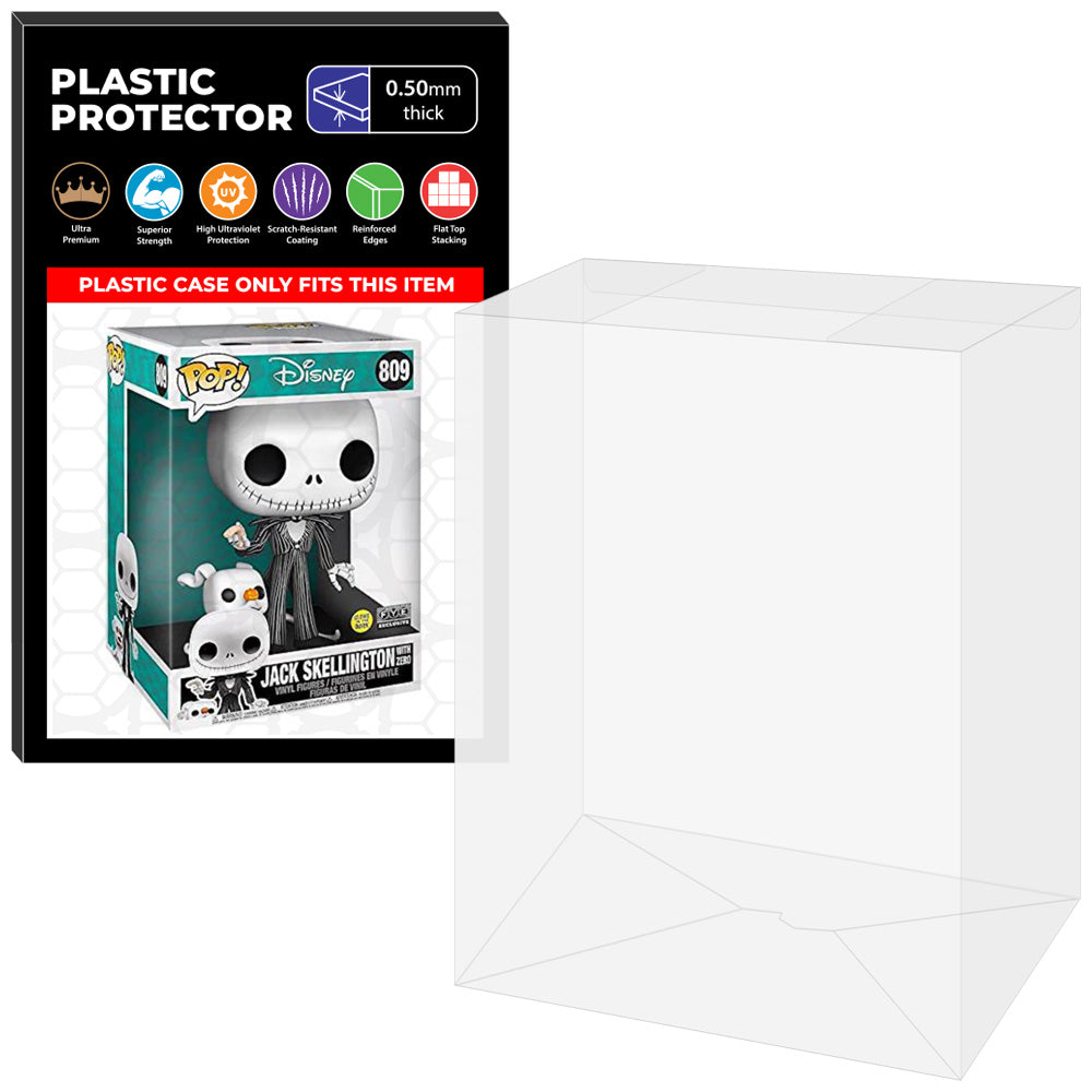 Pop Protector for 10 inch Jack Skellington with Zero #809 Jumbo Funko Pop