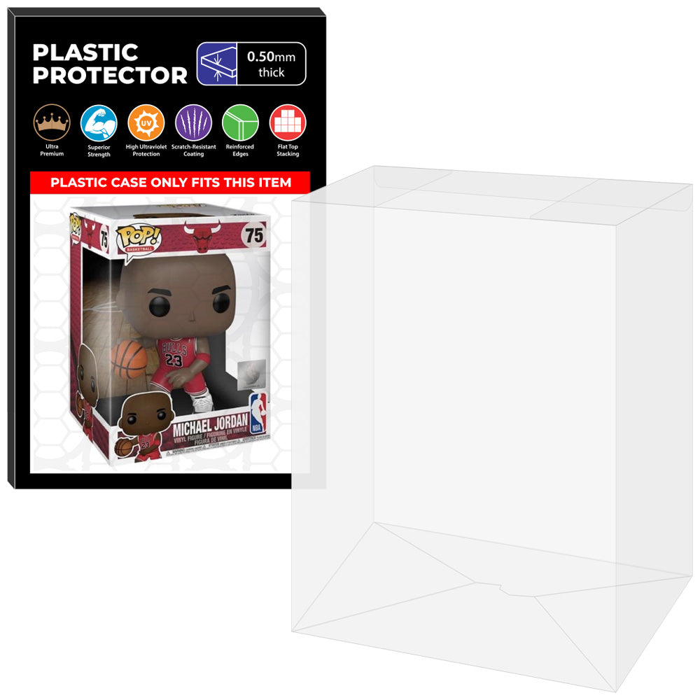 Pop Protector for 10 inch Michael Jordan Red Away Jersey #75 Jumbo Funko Pop