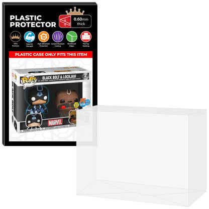 Pop Protector for 2 Pack Black Bolt & Lockjaw Glow SDCC Funko Pop