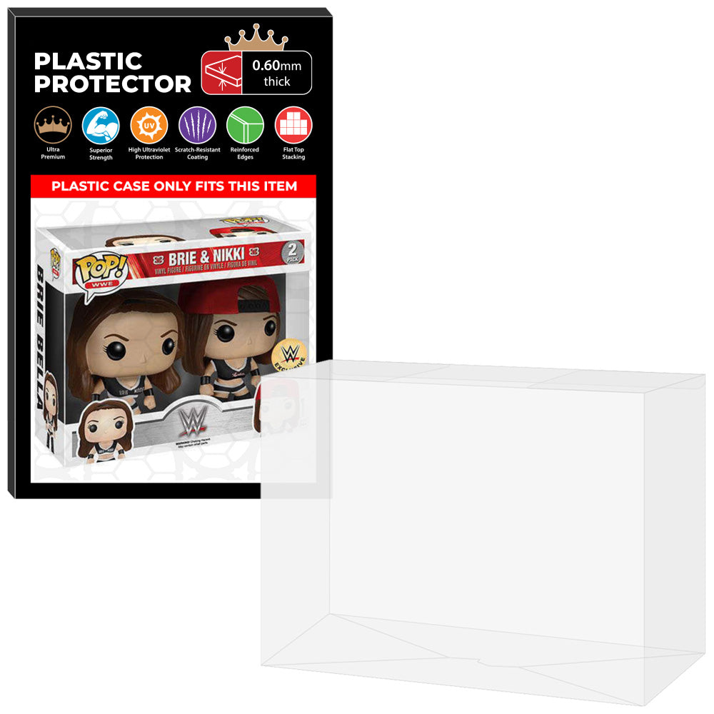 Pop Protector for 2 Pack Brie & Nikki Bella Twins Black Uniform Funko Pop