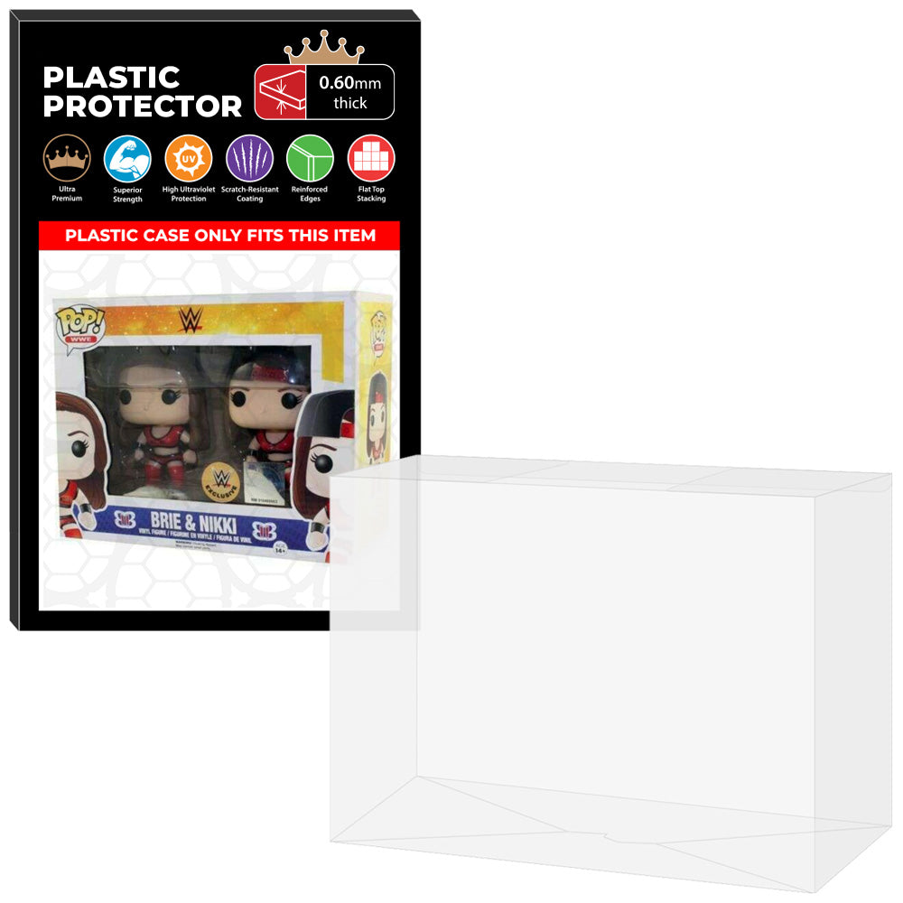 Pop Protector for 2 Pack Brie & Nikki Bella Twins Red Uniform Funko Pop
