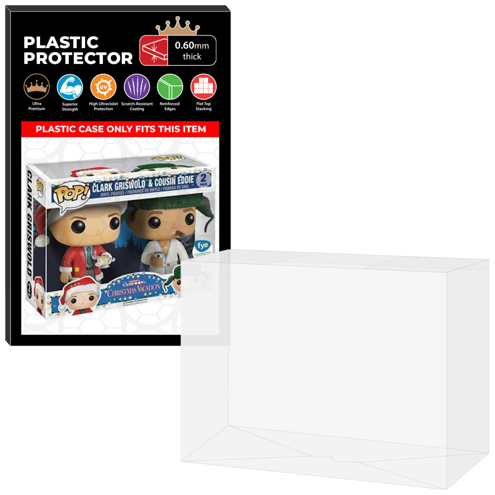 Pop Protector for 2 Pack Clark Griswold & Cousin Eddie Funko Pop