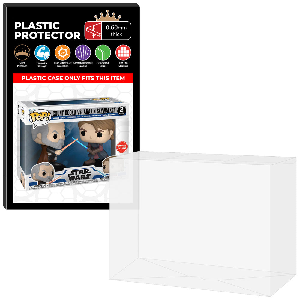 Pop Protector for 2 Pack Count Dooku vs Anakin Skywalker Funko Pop