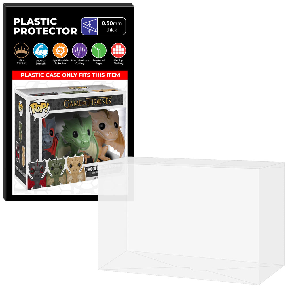 Pop Protector for 3 Pack Drogon, Rhaegal & Viserion Funko Pop