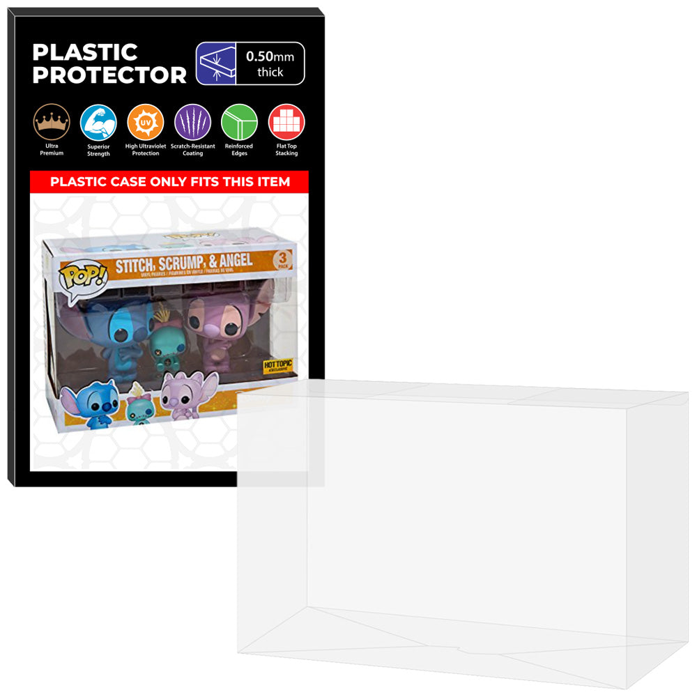 Pop Protector for 3 Pack Stitch, Scrump & Angel Funko Pop