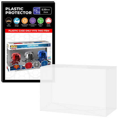 Pop Protector for 3 Pack Superman Chrome NYCC Funko Pop