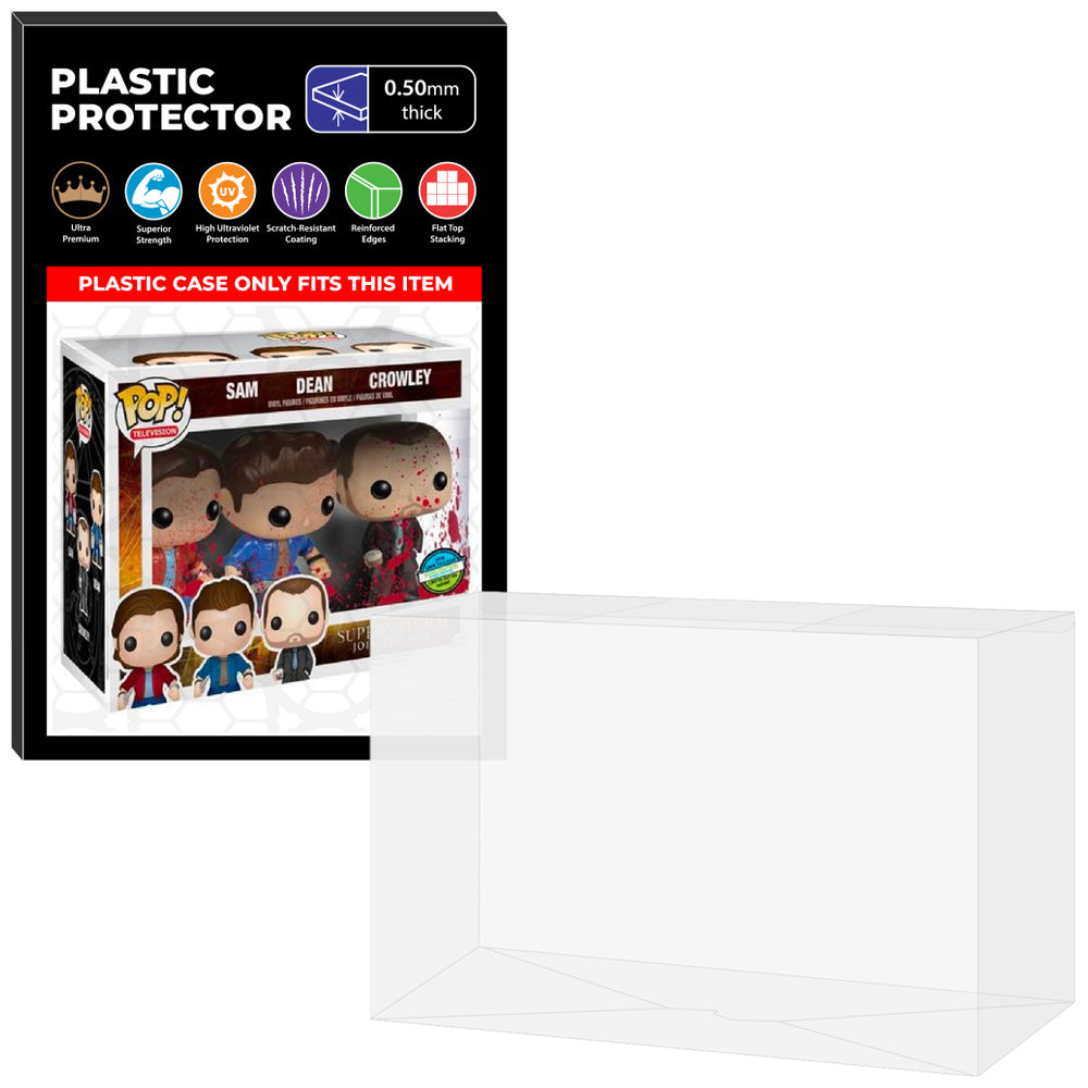 Pop Protector for 3 Pack Supernatural Sam, Dean & Crowley Bloody NYCC Funko Pop