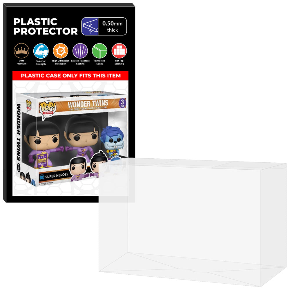 Pop Protector for 3 Pack Wonder Twins SDCC Funko Pop