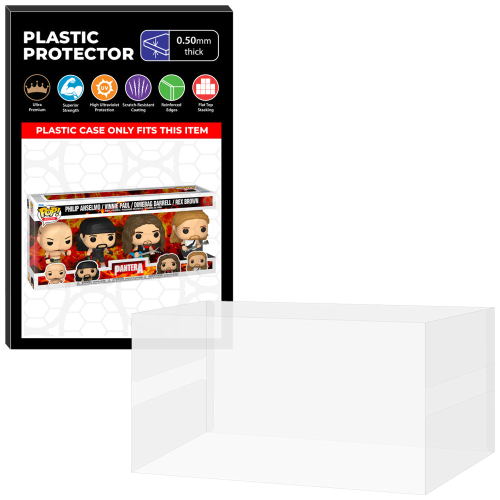 Pop Protector for 4 Pack Pantera Philip, Vinnie, Dimebag Darrell & Rex Funko Pop