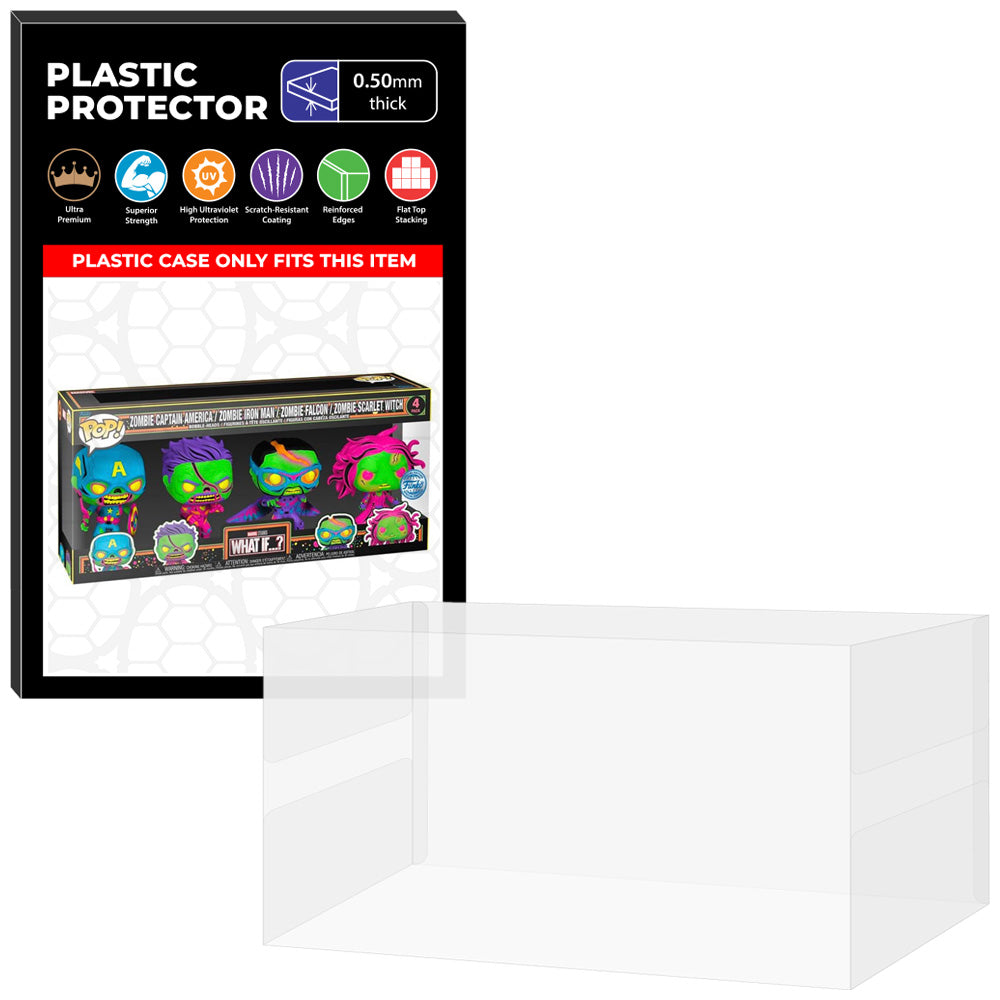 Pop Protector for 4 Pack What If Zombie Blacklight Funko Pop