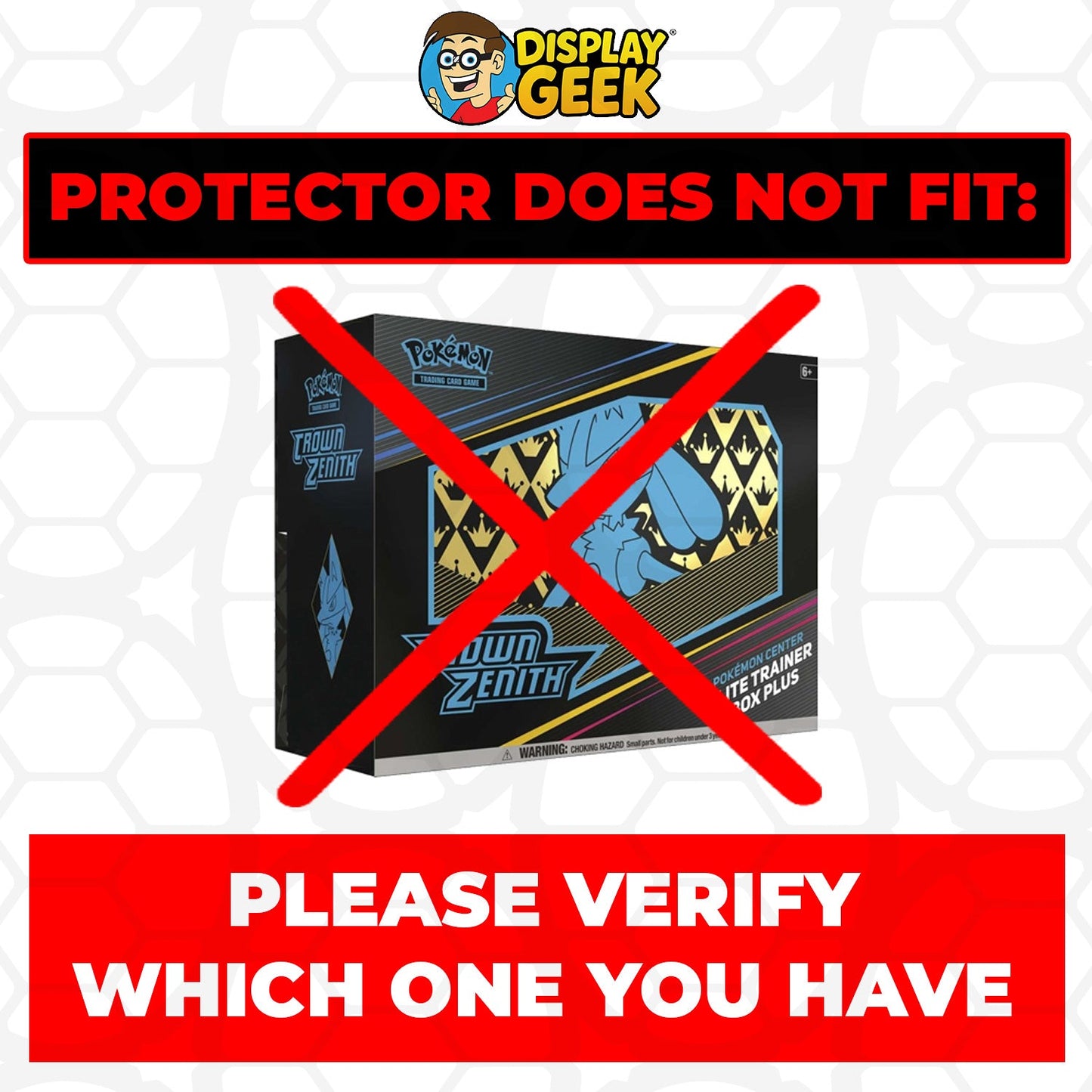 Plastic Protector for Pokemon TCG 2023 Crown Zenith Lucario ETB Elite Trainer Box