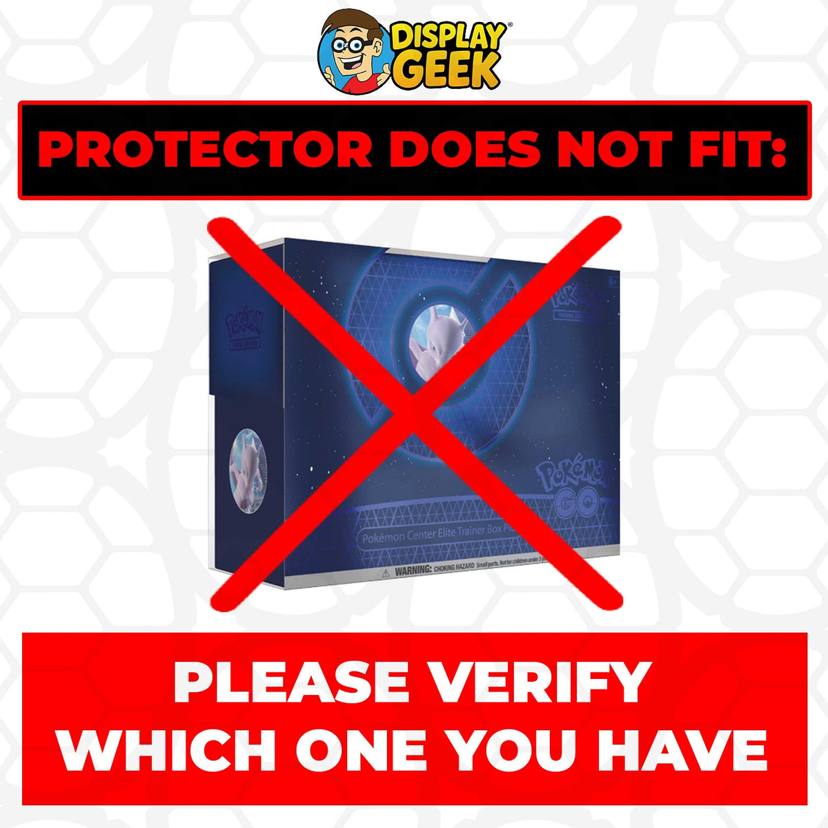 Plastic Protector for Pokemon TCG 2022 Sword & Shield Pokemon Go Mewtwo ETB Elite Trainer Box