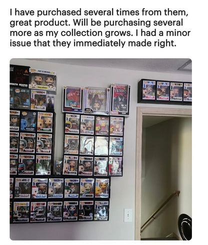 DE-LUXX Matte Black MK Kubbie Funko Pop Display Case (FREE Shipping)