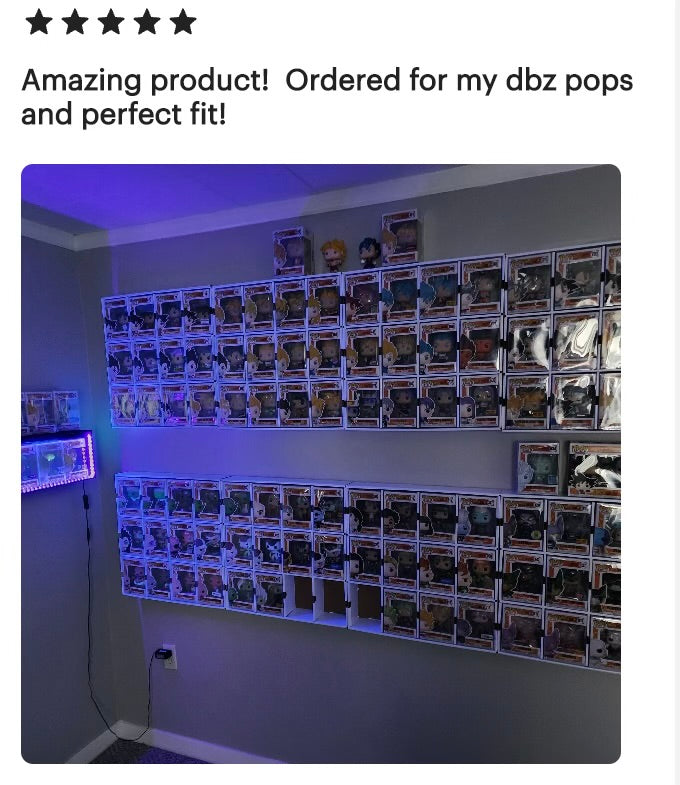 DE-LUXX Matte White MK Kubbie Funko Pop Display Case (FREE Shipping)