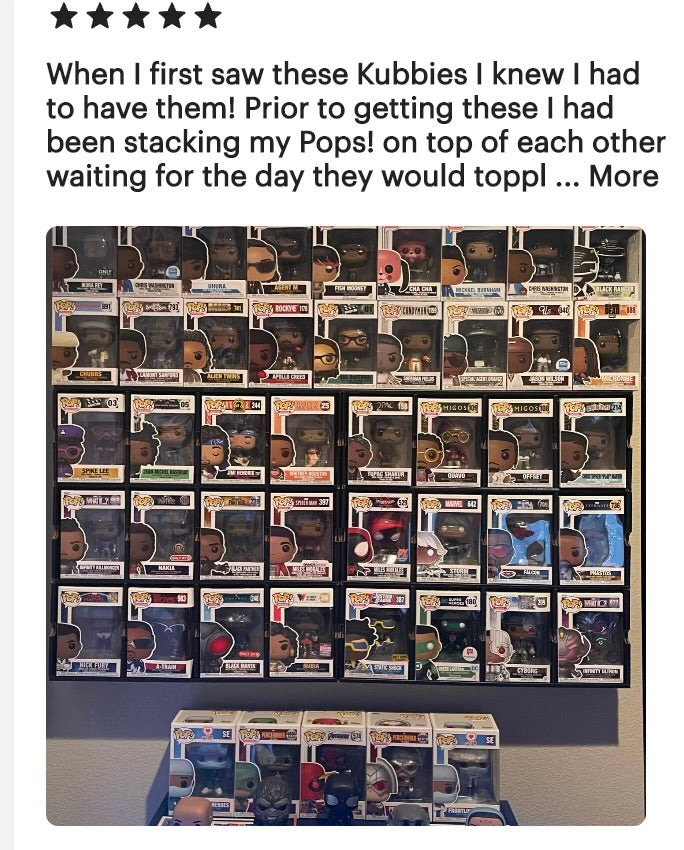 DE-LUXX Matte Black MK Kubbie Funko Pop Display Case (FREE Shipping)
