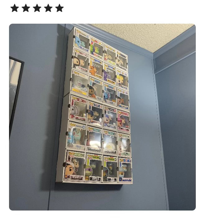 COMBO White De-Luxx Display Case with Pop Protectors (FREE Shipping)