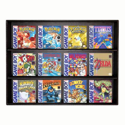 Game Boy GBC GBA VB Black MK Kubbie Display Case for Video Games (FREE Shipping)