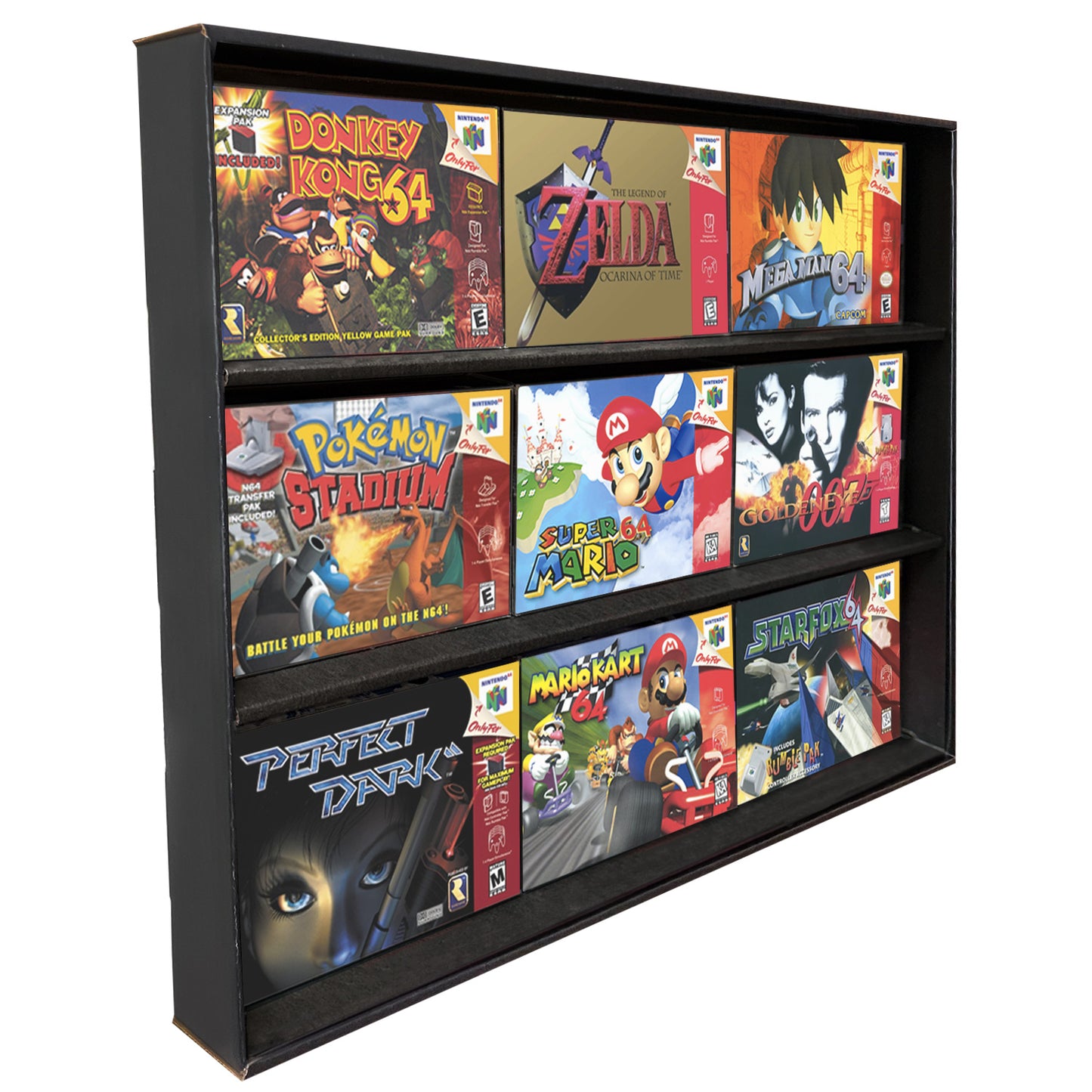 N64 Black MK Kubbie Display Case for Video Games (FREE Shipping)