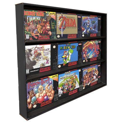 SNES Black MK Kubbie Display Case for Video Games (FREE Shipping)