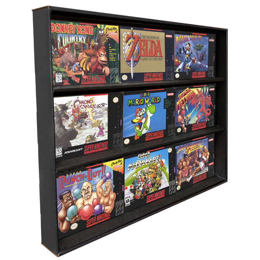 SNES Black MK Kubbie Display Case for Video Games (FREE Shipping)