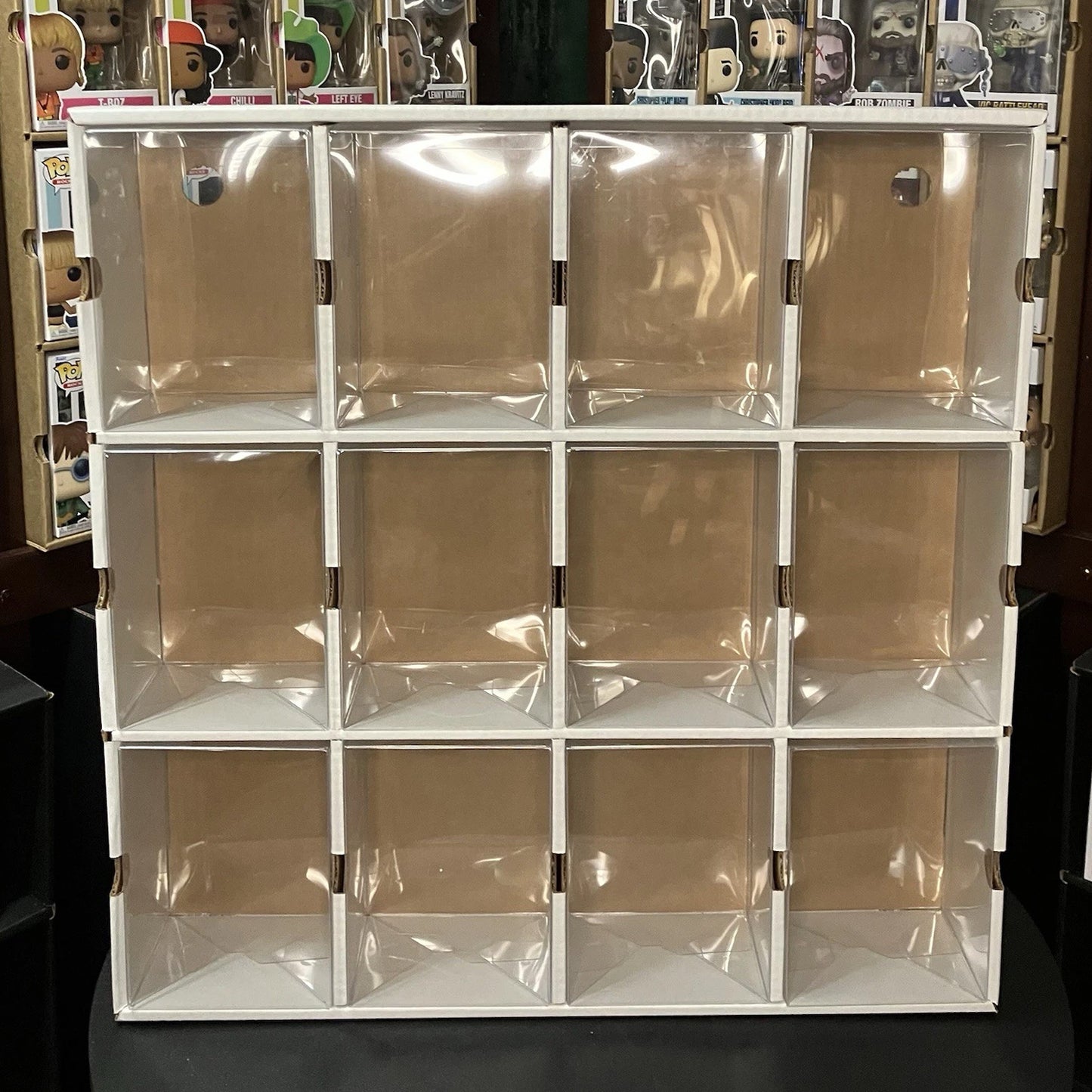 COMBO White De-Luxx Display Case with Pop Protectors (FREE Shipping)