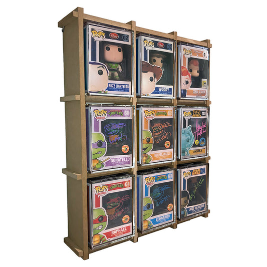 ULTRA MDF Wood Brown MK Kubbie Funko Pop Display Case (FREE Shipping)