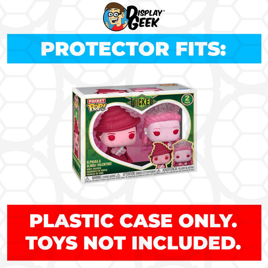 Pop Protector for Wicked Elphaba & Glinda Valentines Funko 2 Pack Pocket Pop