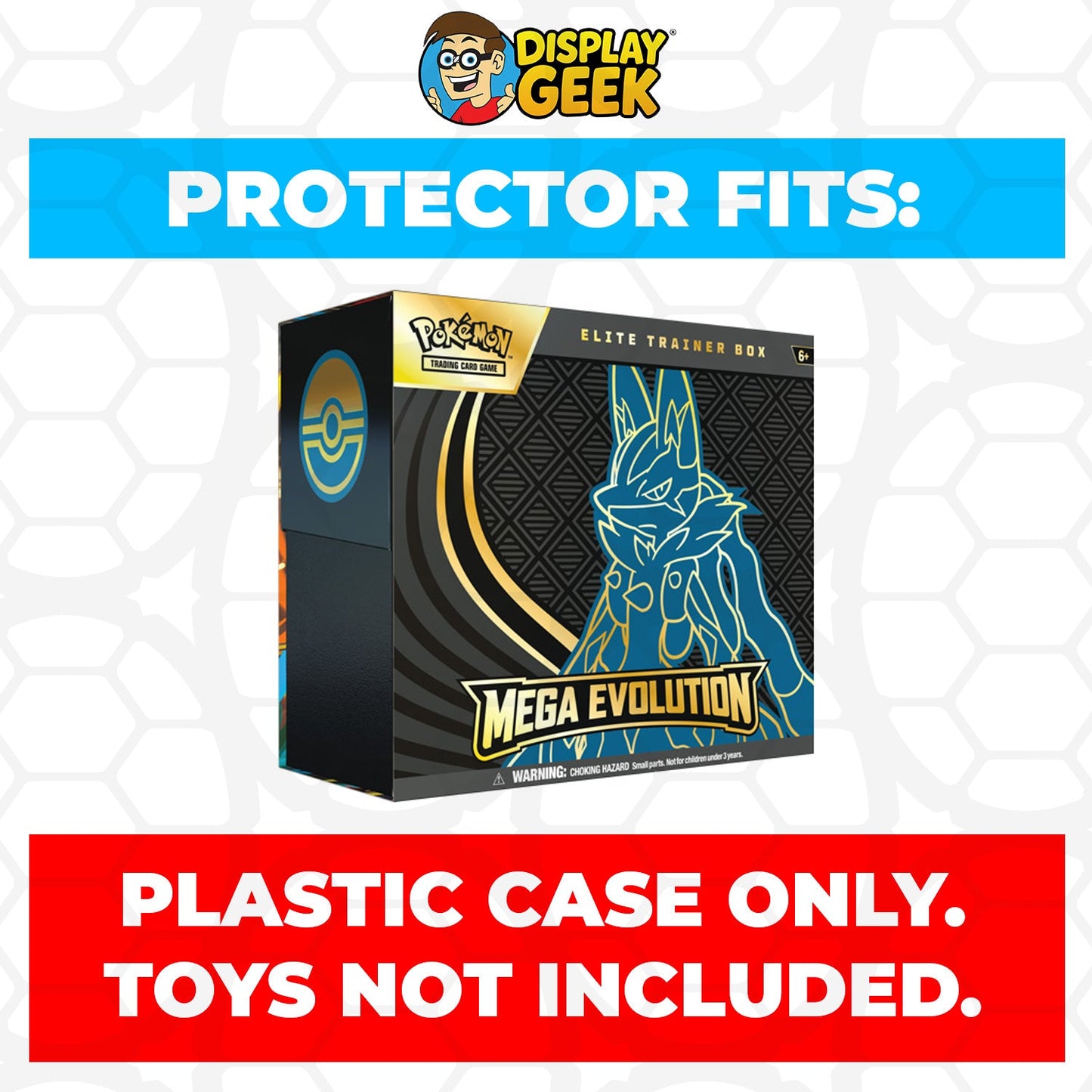 Plastic Protector for Pokemon TCG 2025 Mega Evolution Mega Lucario Pokemon Center ETB Elite Trainer Box