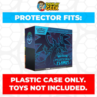 Plastic Protector for Pokemon TCG 2025 Mega Evolution Phantasmal Flames Mega Charizard X Pokemon Center ETB Elite Trainer Box