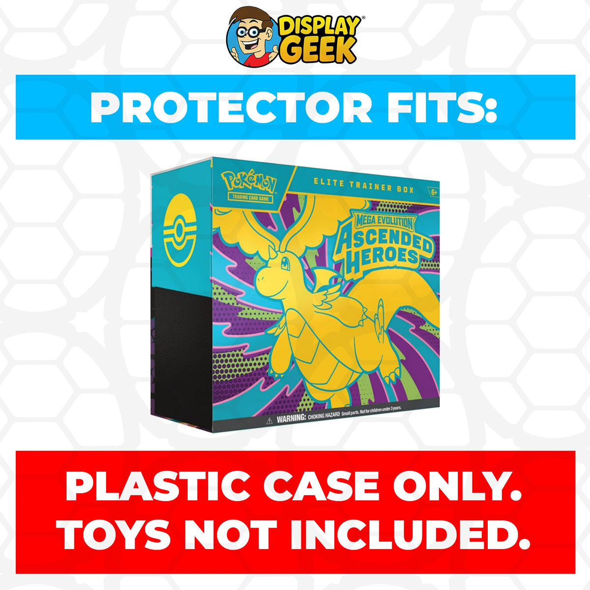 Plastic Protector for Pokemon TCG 2026 Mega Evolution Ascended Heroes Mega Dragonite Pokemon Center ETB Elite Trainer Box